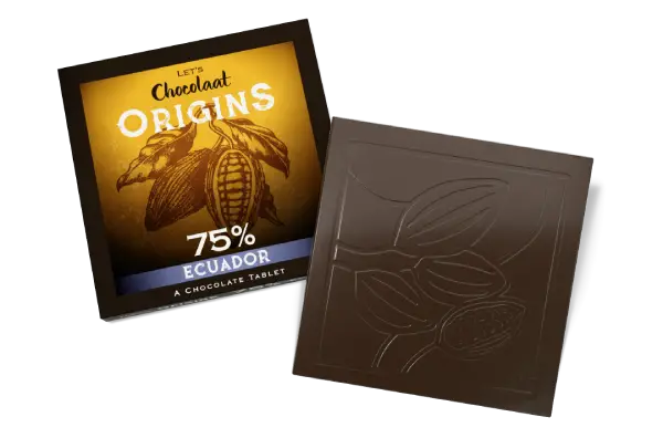 Cacao 75% Ecuador Let's Chocolaat