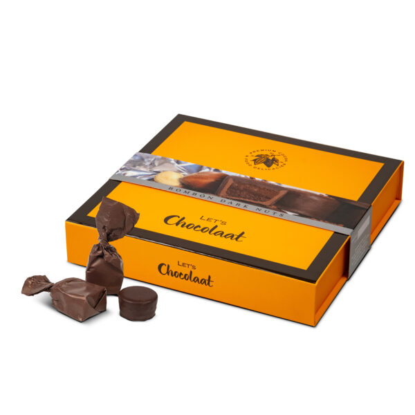 Estuche 150gr Bombón Praliné Dark Nuts