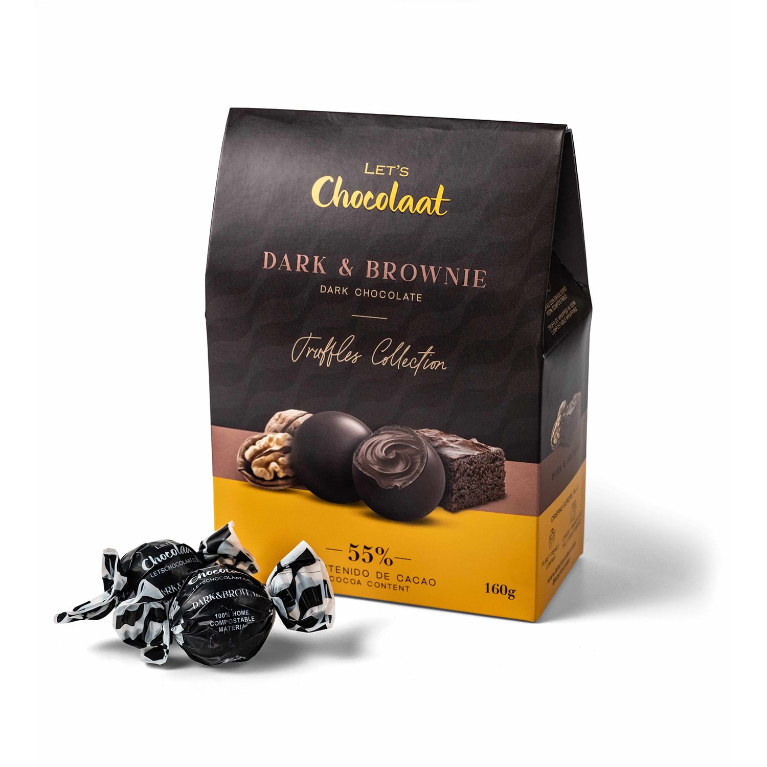 Bombón Dark & Brownie 55% Cacao